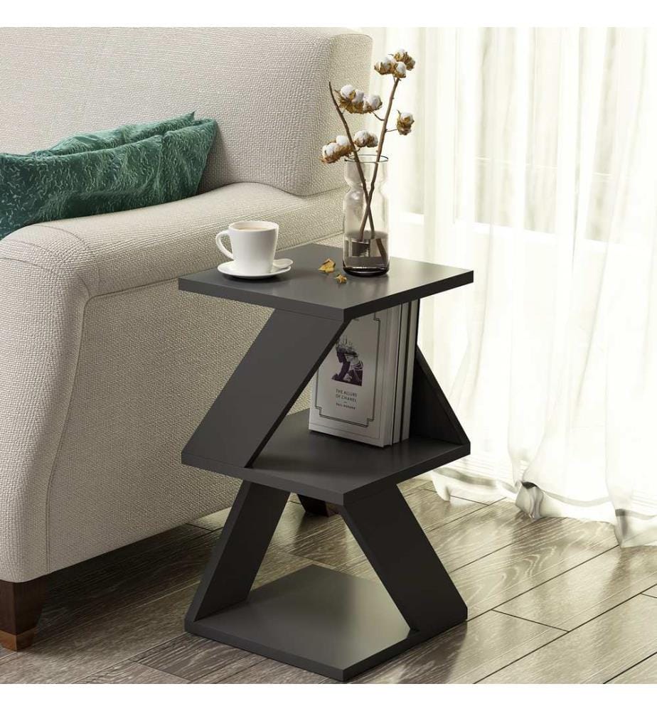 Table d'appoint, Anthracite, panneau de particules mélaminé
