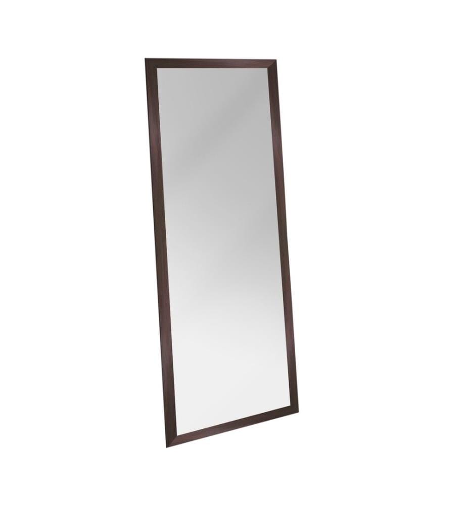 Specchio ovale, Marrone, Plastica
