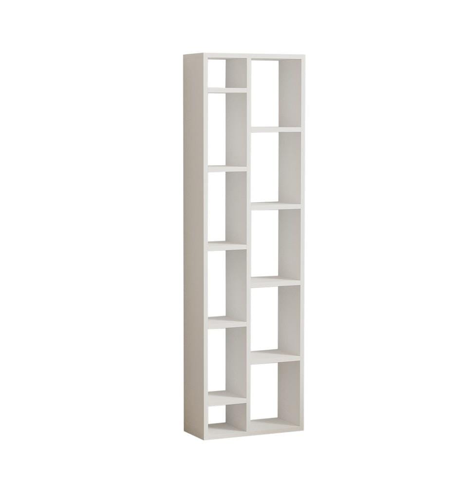 Blanc, Librairie, 150X44.4X19,6 cm, Melamine MDF Board