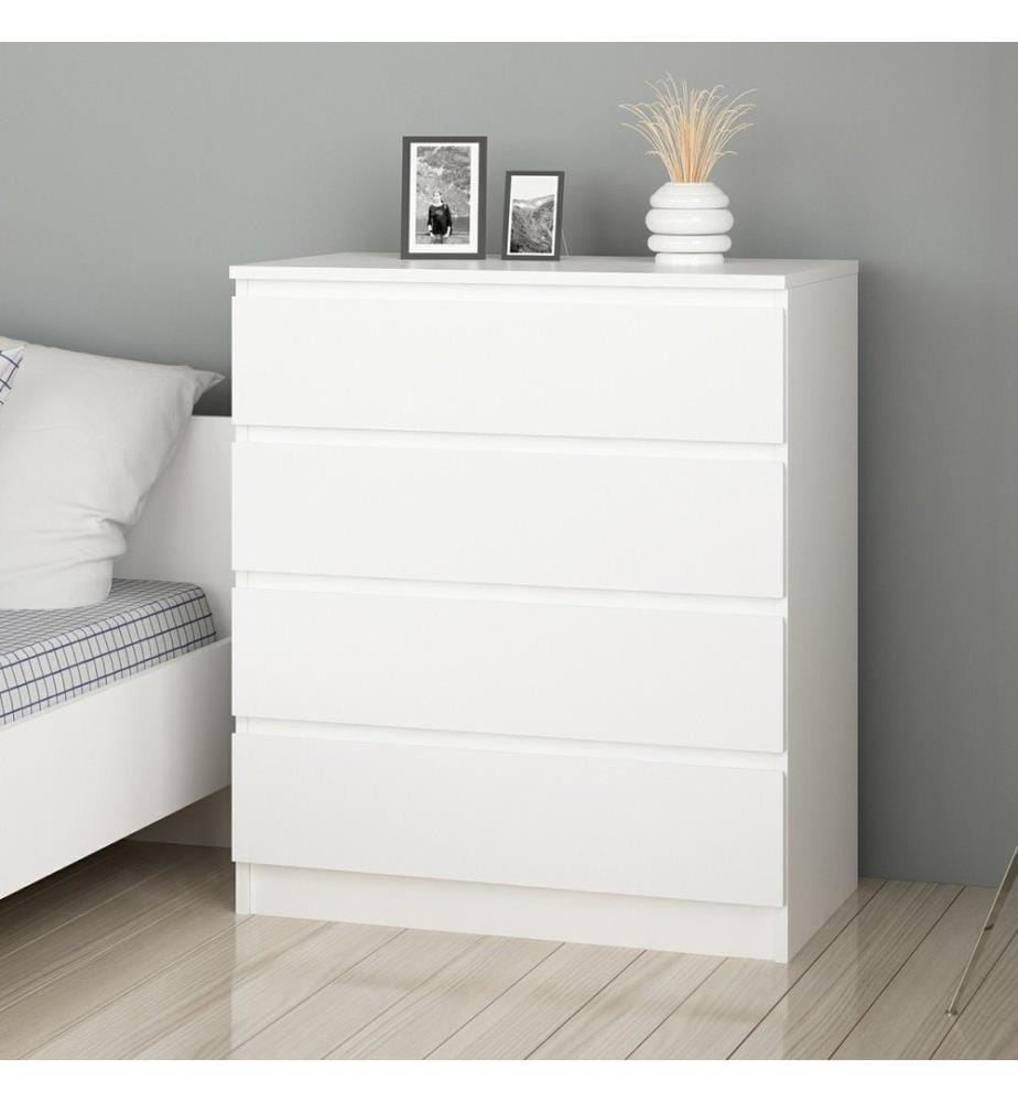 Commode, blanc, panneau de particules mélaminé