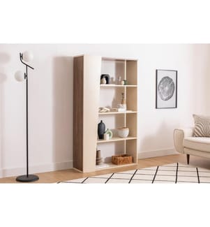 Bücherregal, Nussbaum, Beige, 100% Melamine beschichtete Spanplatte
