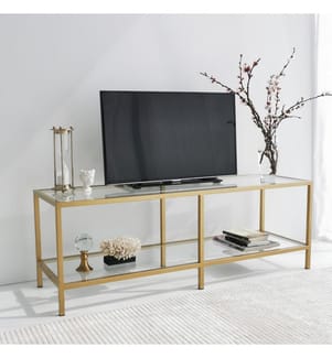Or, Armoires De Télévision, 45X130X40 cm, Verre À 100%.