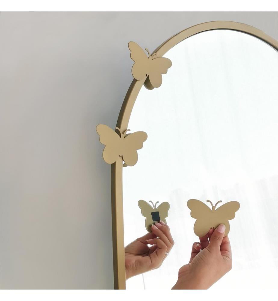Matt, Or, Miroir Mural, 180X65X1,5 cm, lique