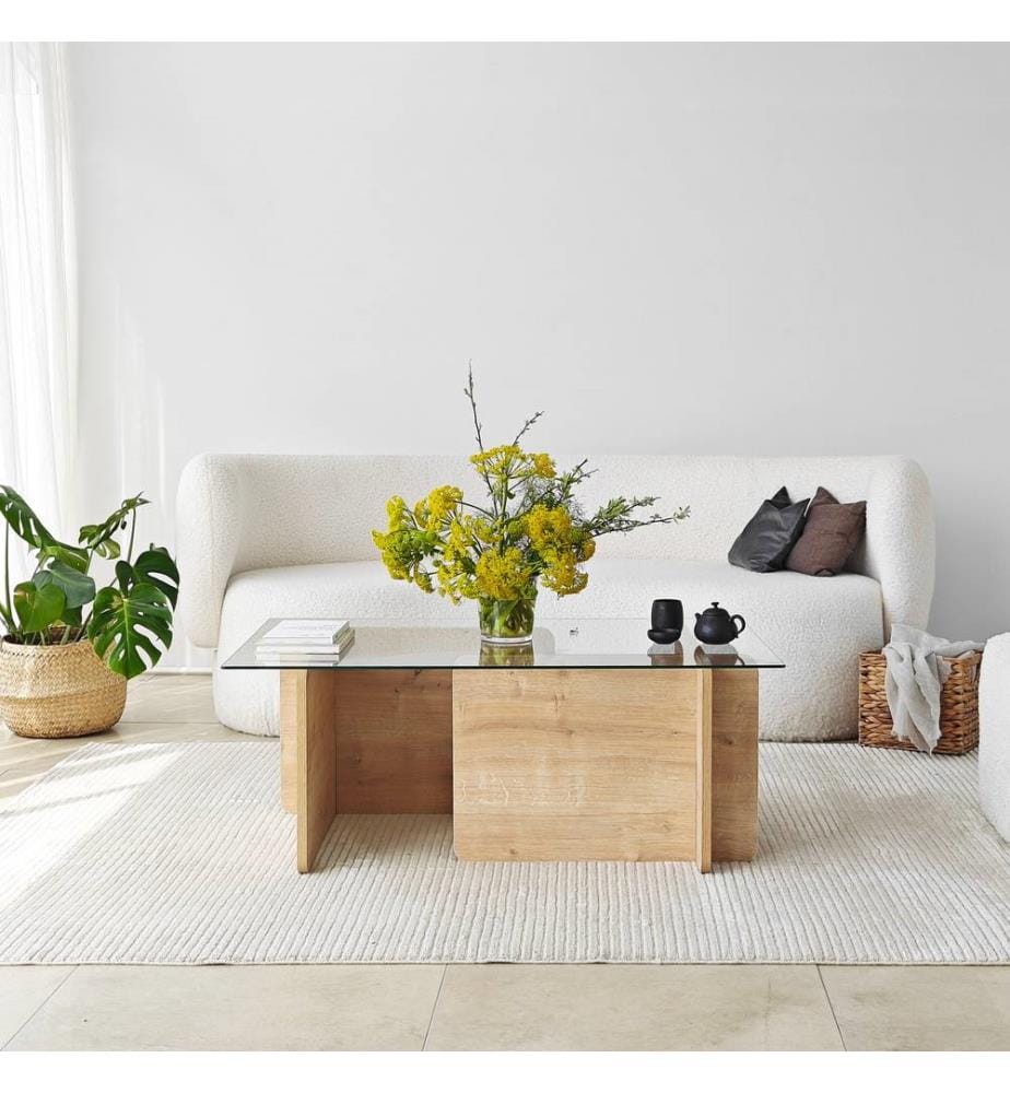 Table basse, Saphir, Panneau de particules mélaminé