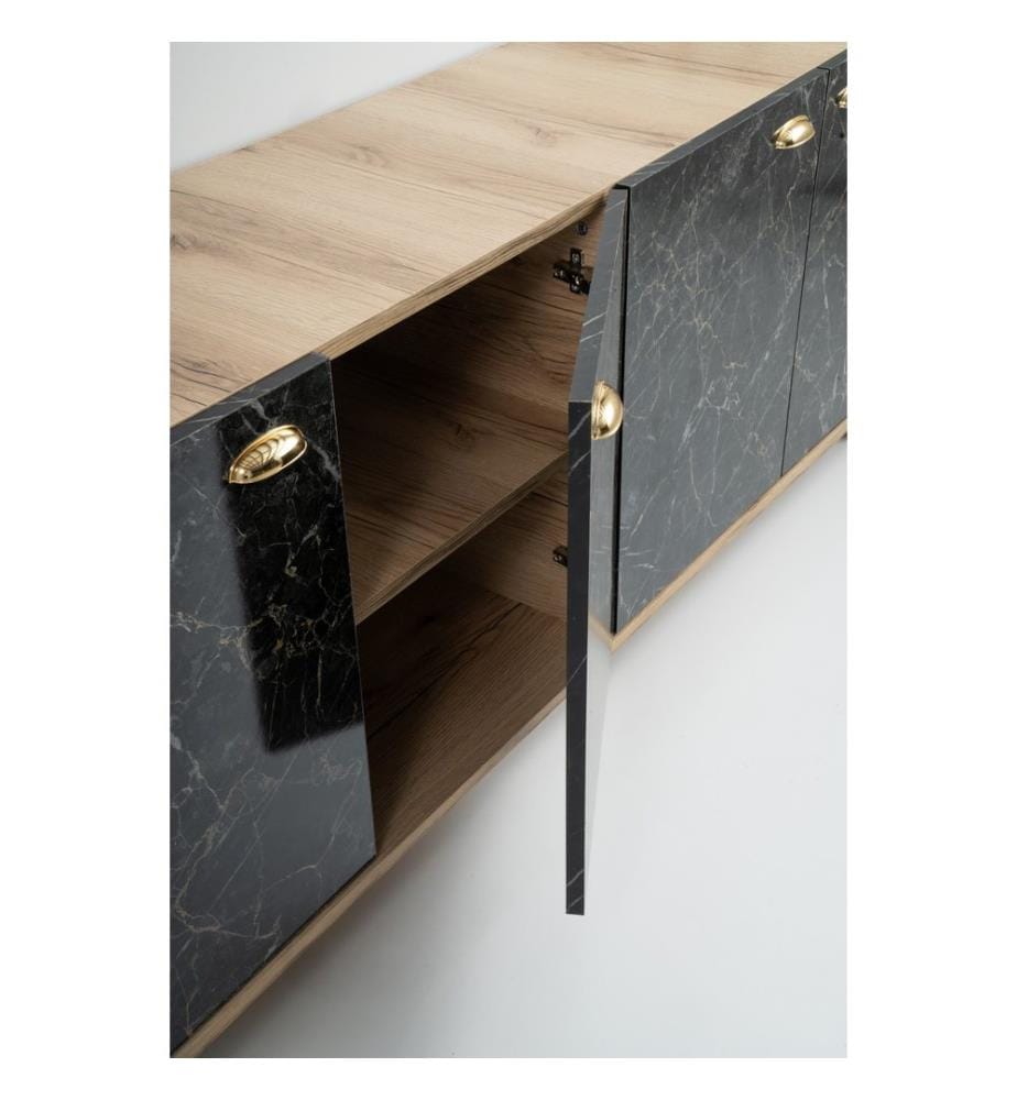 Console, OakMarble, Melamine Coated Particle Board