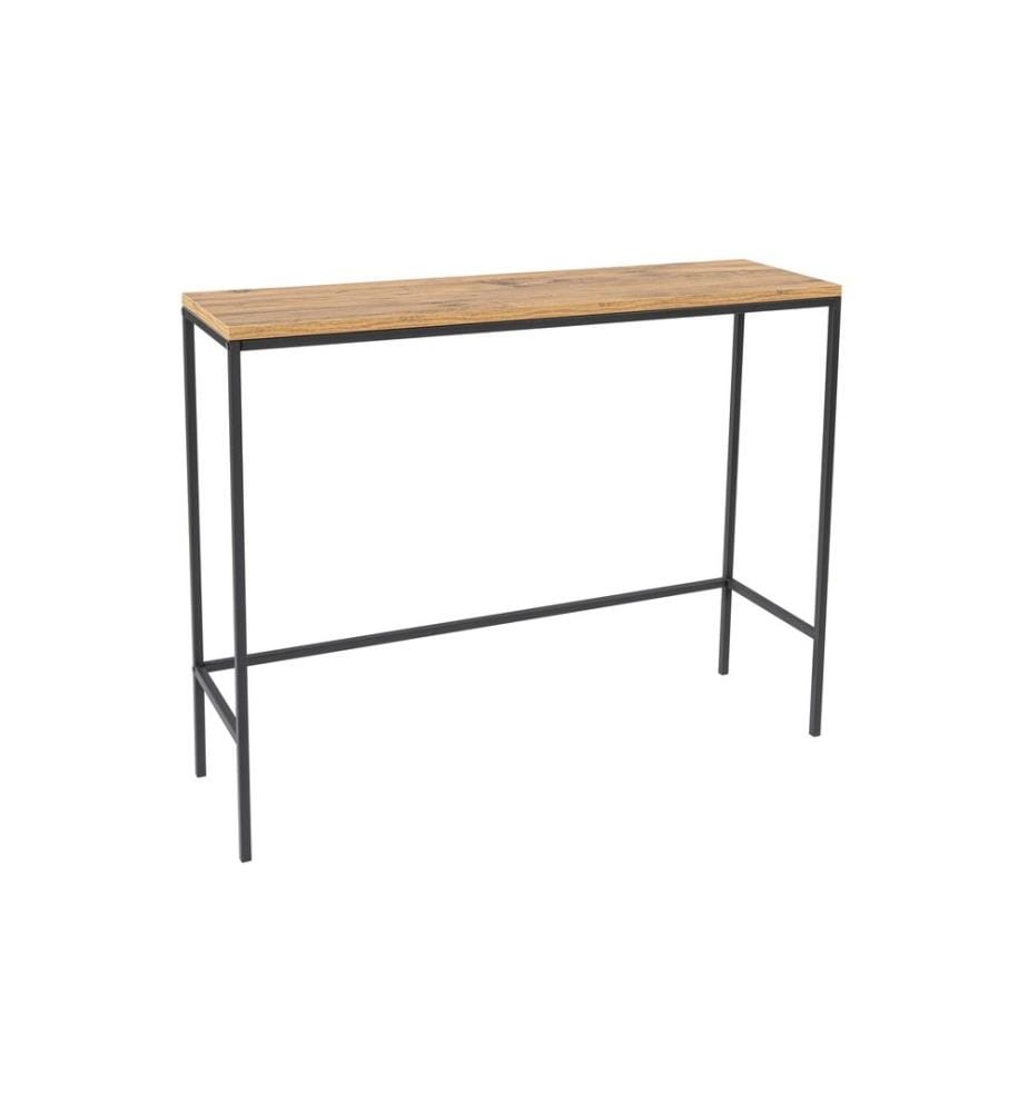 Sideboard, Schwarz, Melaminbeschichtete Spanplatte, Metallbeine