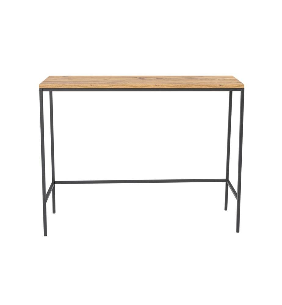 Sideboard, Schwarz, Melaminbeschichtete Spanplatte, Metallbeine