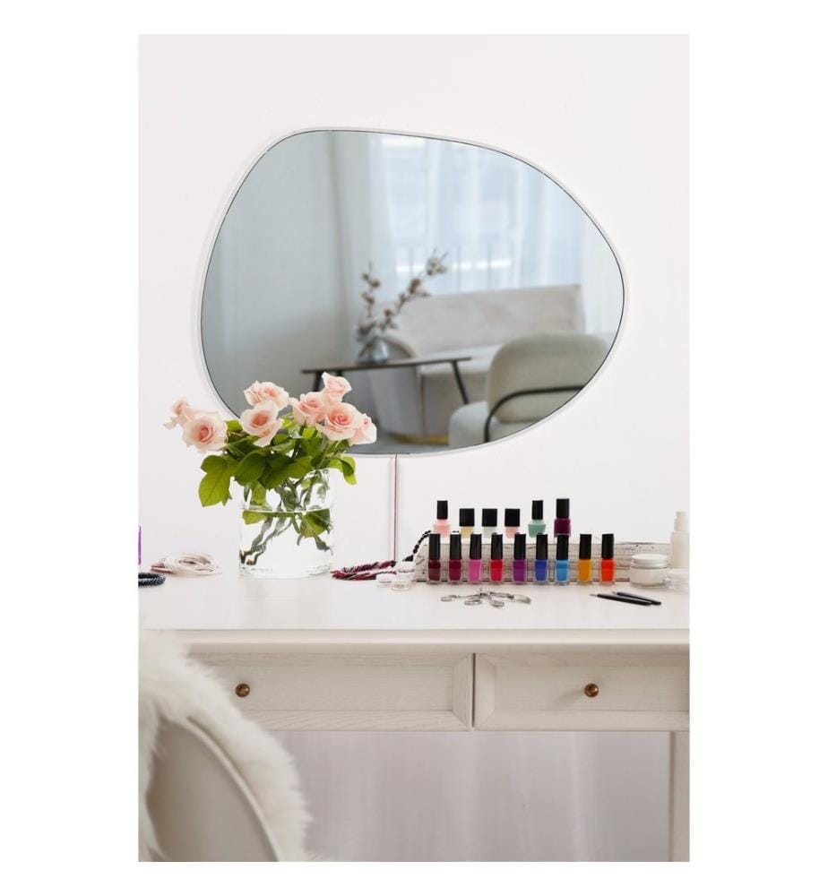 Miroir avec éclairage Led, blanc, miroir incassable résistant aux chocs, miroir acrylique avec support MDF