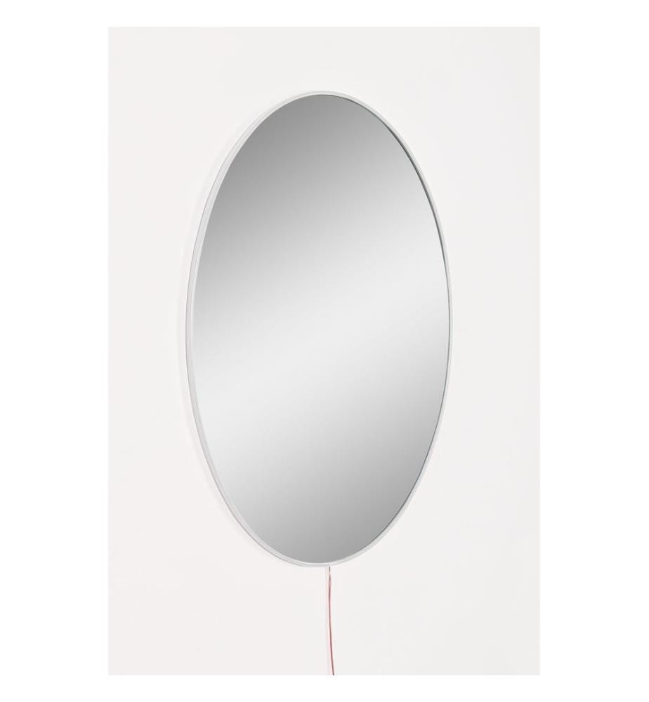 Spiegel mit Led-Beleuchtung, Weiss, Shutterproof Unbreakable Mirror, Acryl Mirror With MDF Backing (Acrylspiegel mit MDF-Hintergrund)