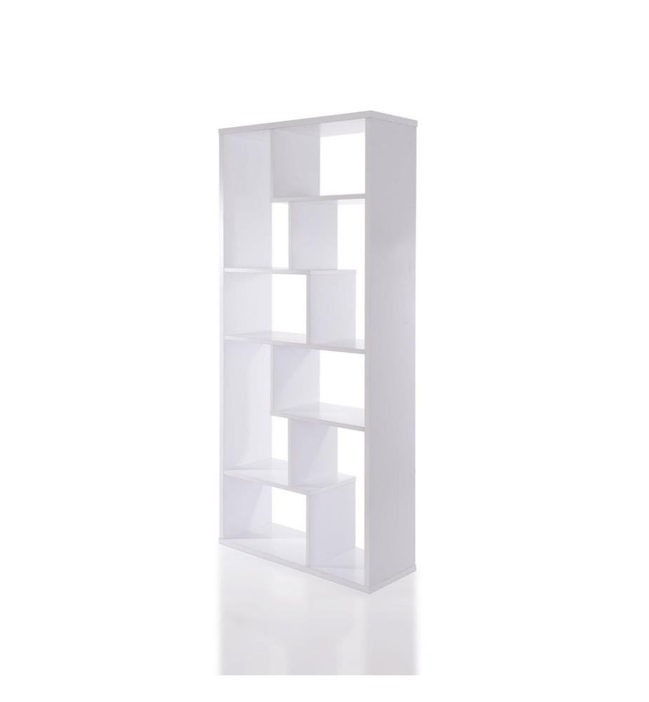 White, Librerie, 183.6X90X29,5 cm, Piastra Di Particelle Rivestita Con Melamina