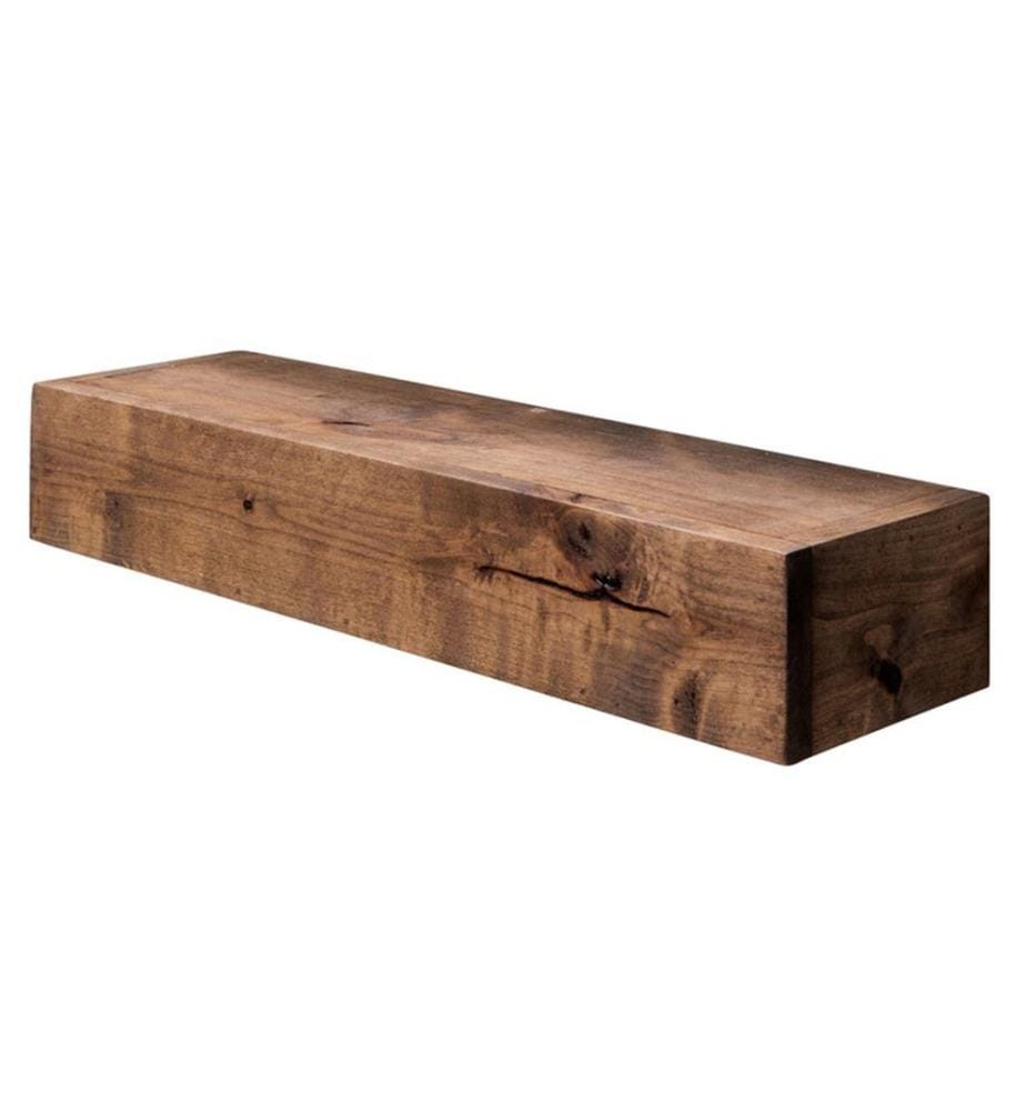 Nussbaumfarbe, Wandregale, 60X15X9 cm, Fichteholz