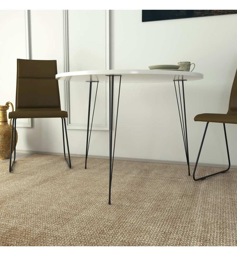 Brillant, Blanc, Tables Basses, 75X90X90 cm, Assiette De Particules Enrobée De Mélamine