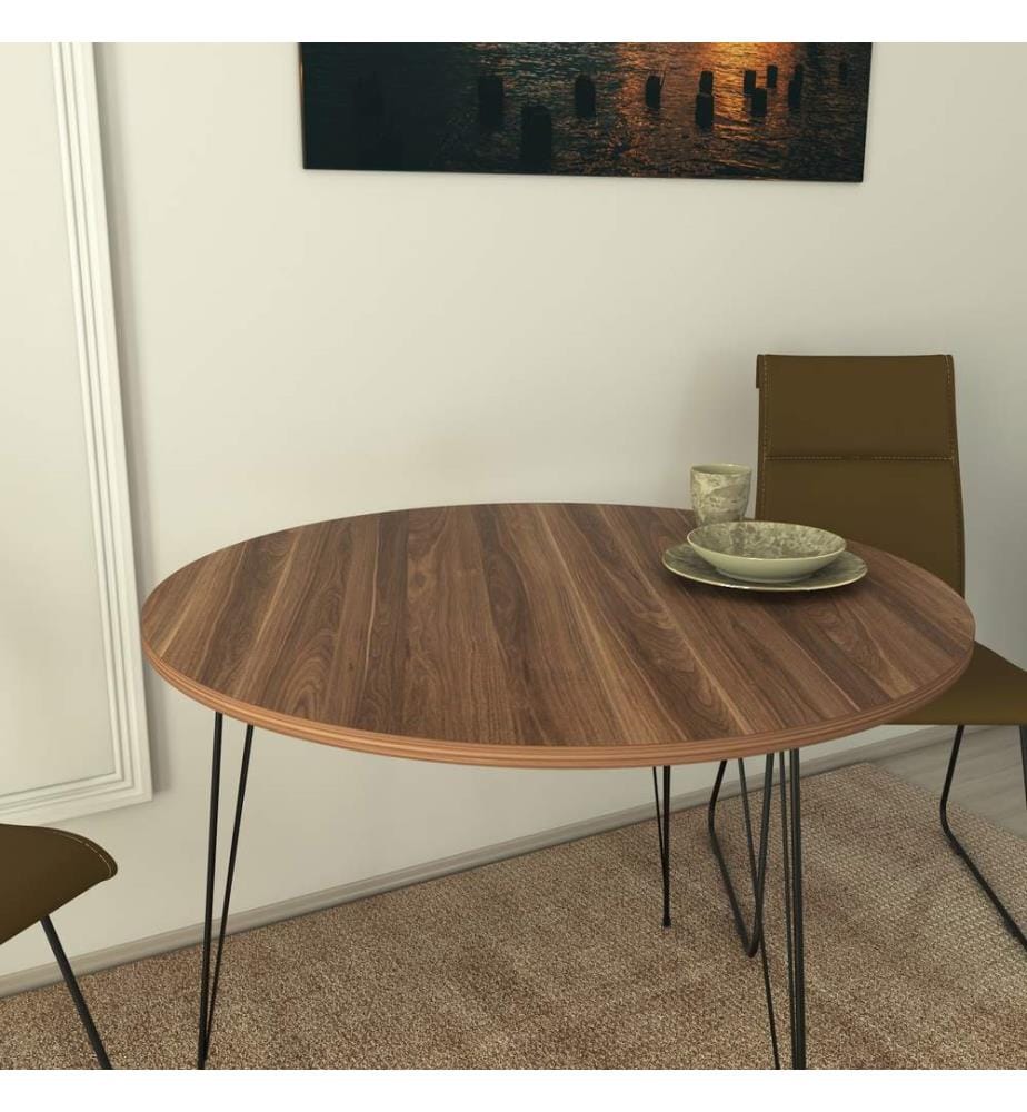 Nussbaumfarbe, Couchtische, 75X90X90 cm, Melaminbeschichtete Partikelplatte