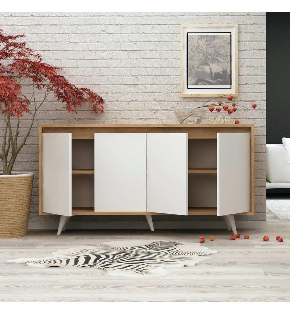 Console, OakWhite, Melamine Coated Particle Board