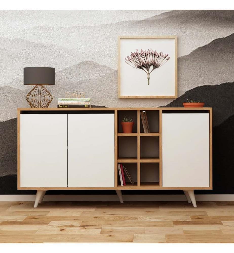 Console, OakWhite, Melamine Coated Particle Board
