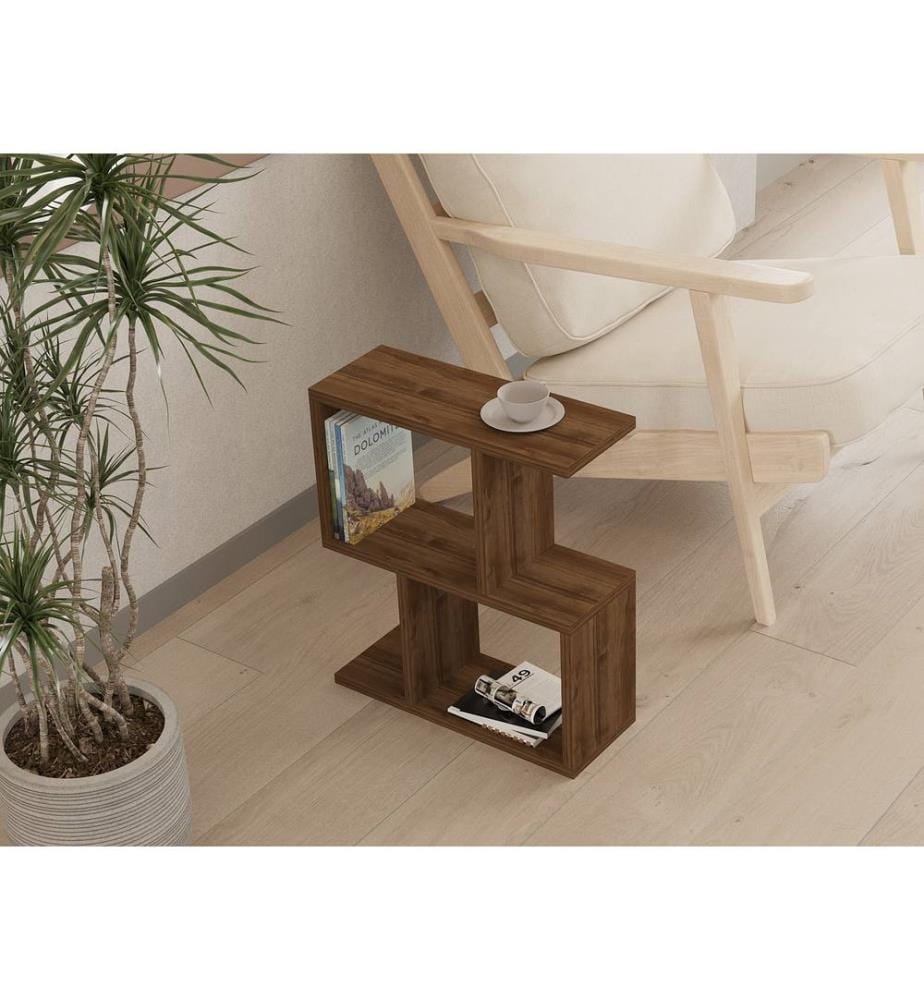 Side Table, Walnut, Melamine Coated Particle Board