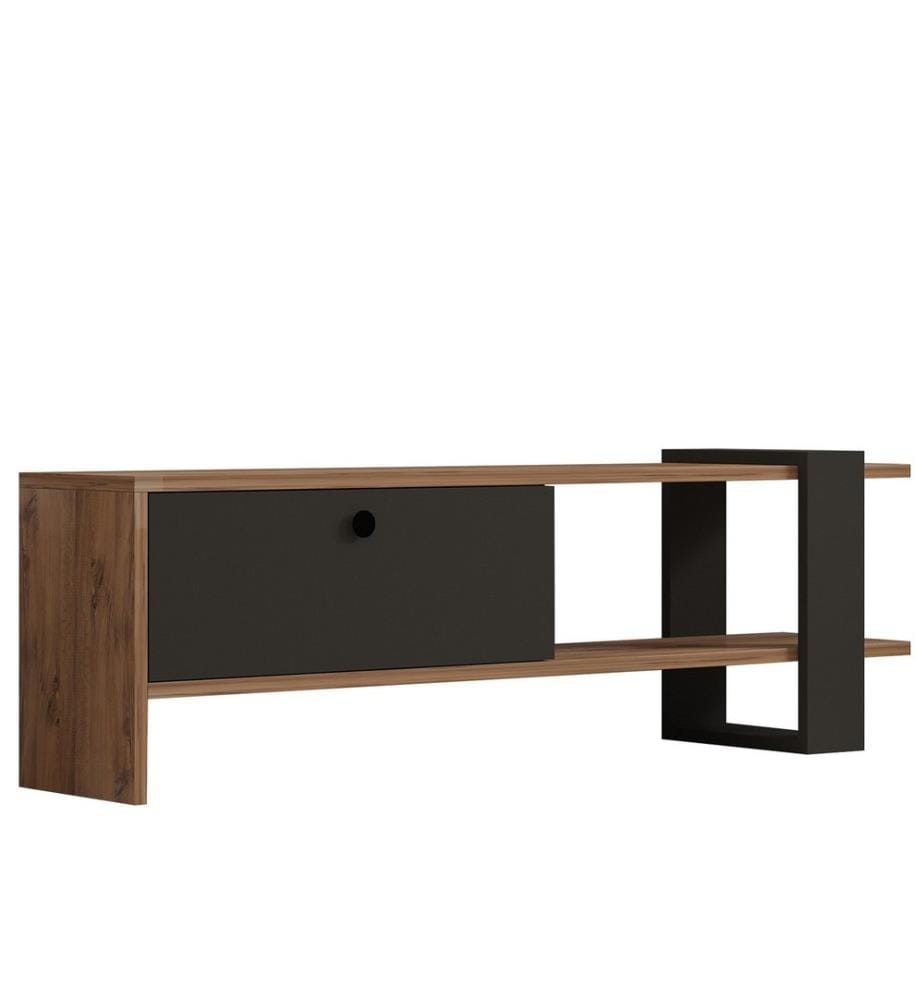 Anthrazit, Tv Schränke, 36,8X120X25 cm, Melaminbeschichtete Partikelplatte
