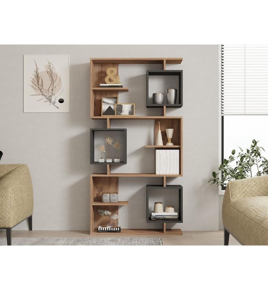 Bücherregal, Atlantic PineAnthrazit, Melaminbeschichtete Partikelplatte