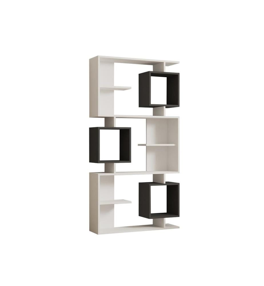Libreria, Bianco Piastra Di Particelle Antracite, Di Melamina