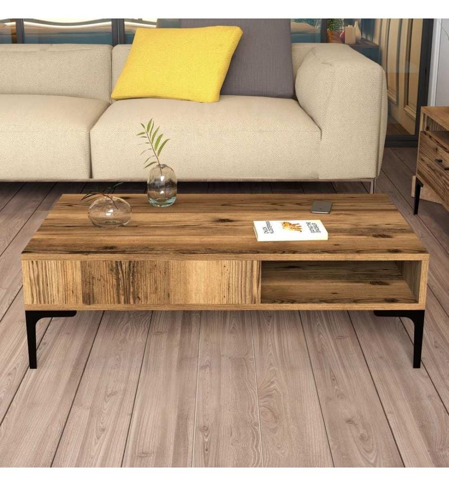 Coffee Table, Walnut, Melamine Coated Particle Board