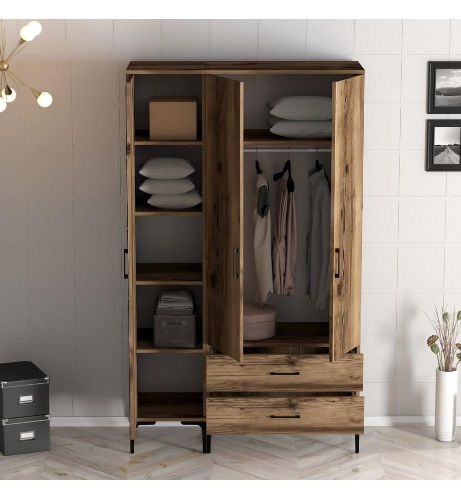 Armoire, Noyer, Panneau de particules mélaminé