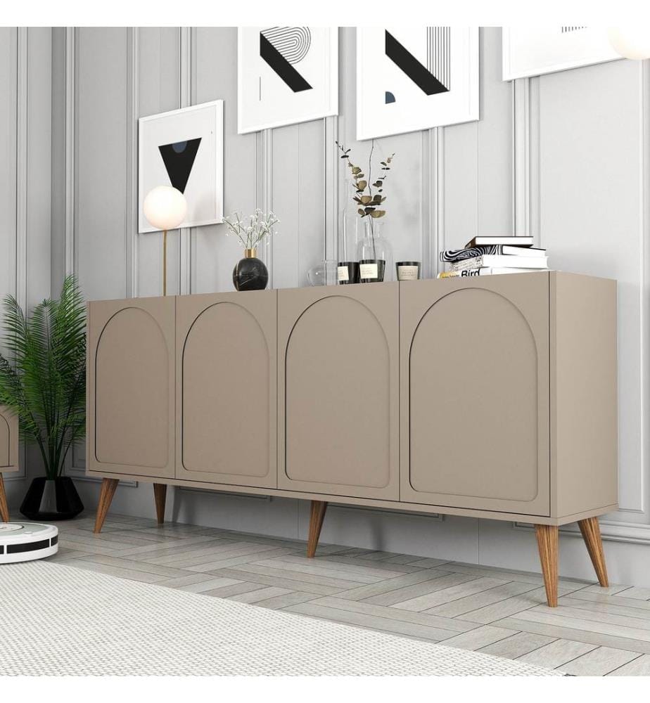 Console, Atlas, Noyer, 100% Melamine Particle Board