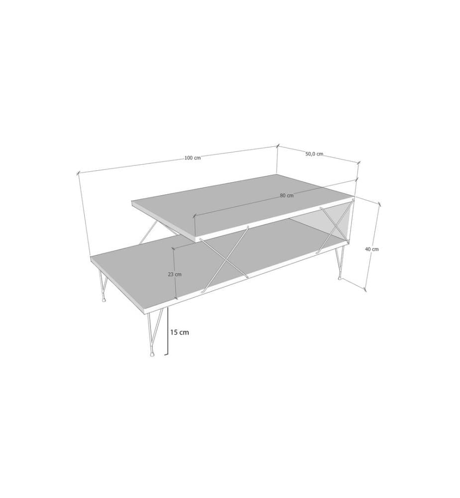 Coffee Table, Anthracite, Melamine Coated Particle Board