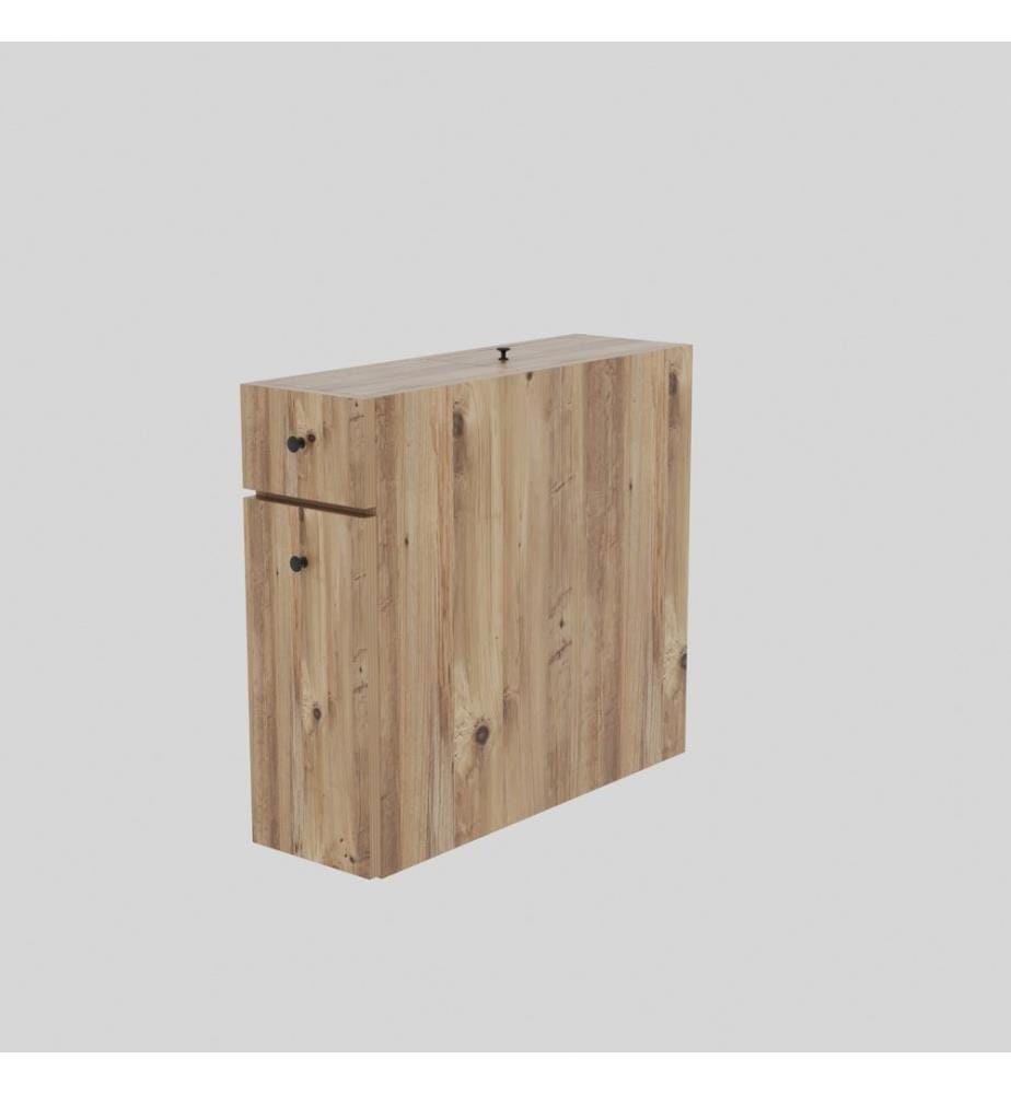 Eichenfarbig, Schuhschränke, 55X19X60 cm, Melaminbeschichtete Partikelplatte