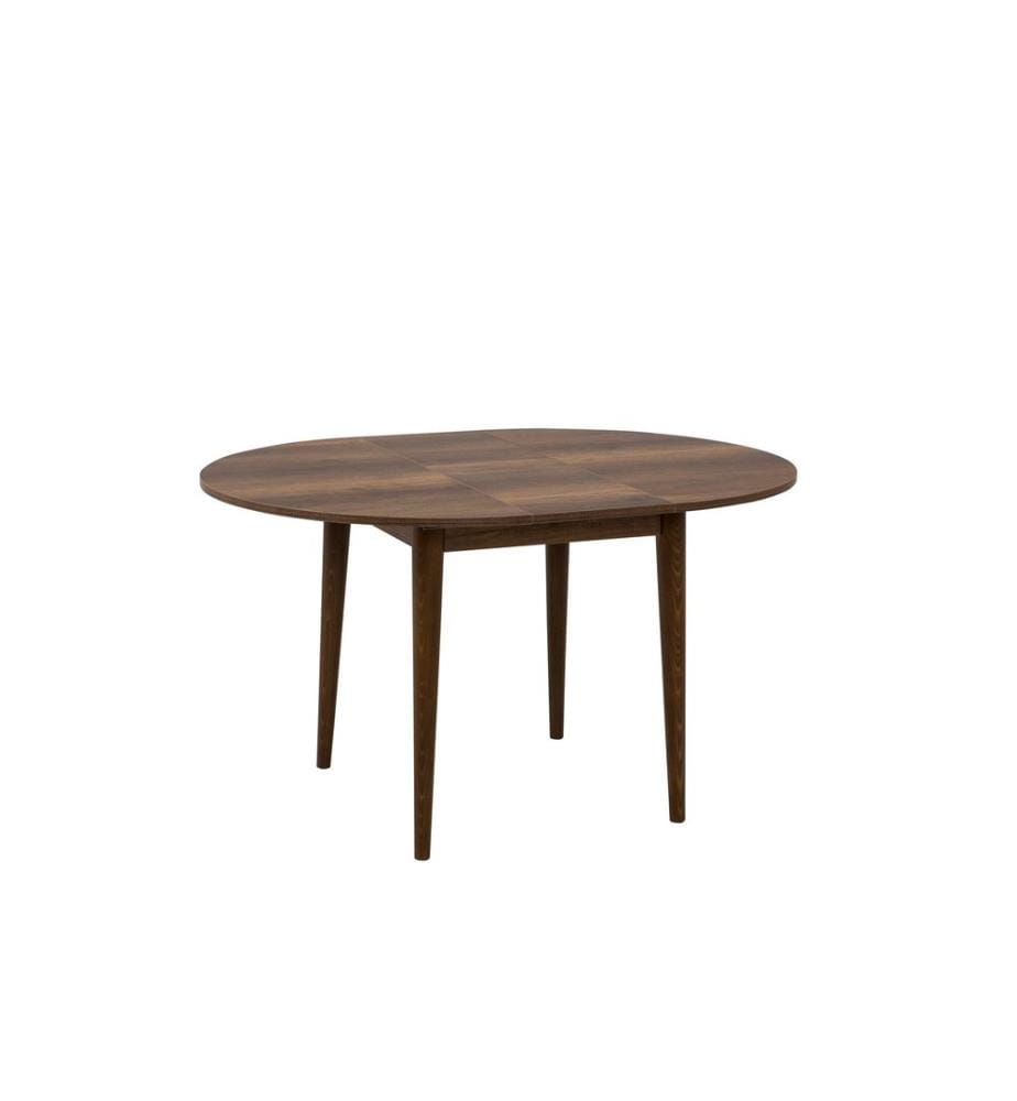 Extendable Dining Table, Walnut, Melamine Coated Particle Board