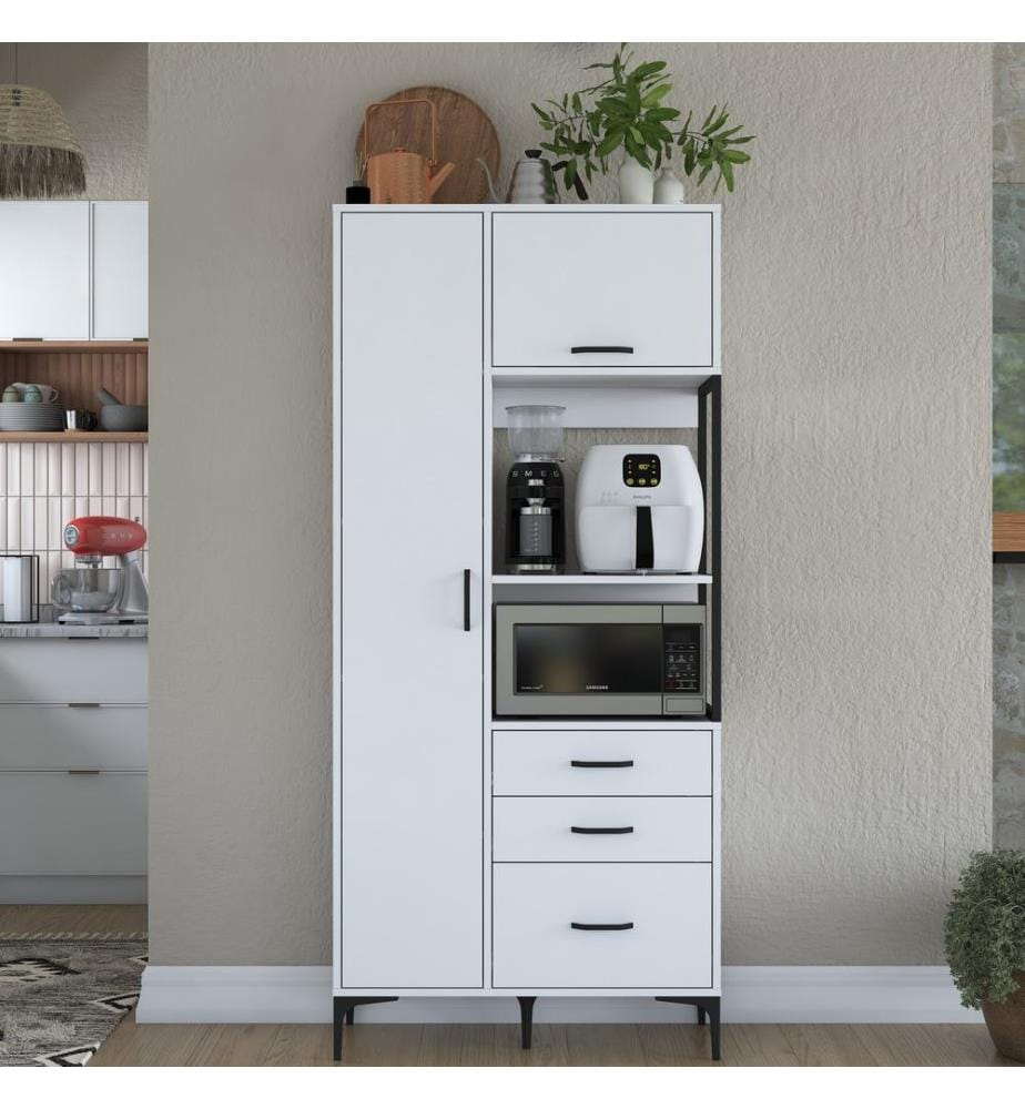 Cabinet polyvalent, blanc, mélaminé E1 Quality Chipboard