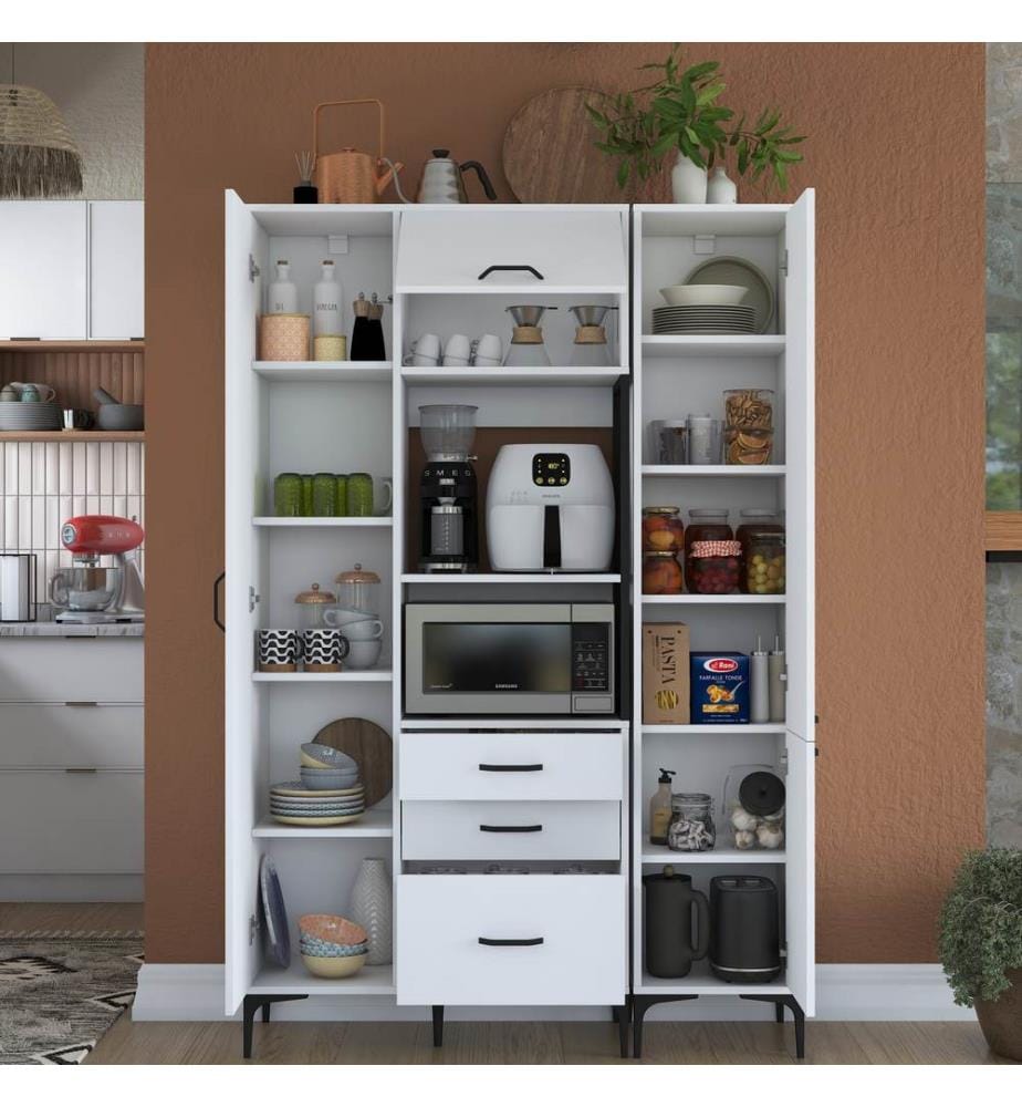Cabinet polyvalent, blanc, mélaminé E1 Quality Chipboard