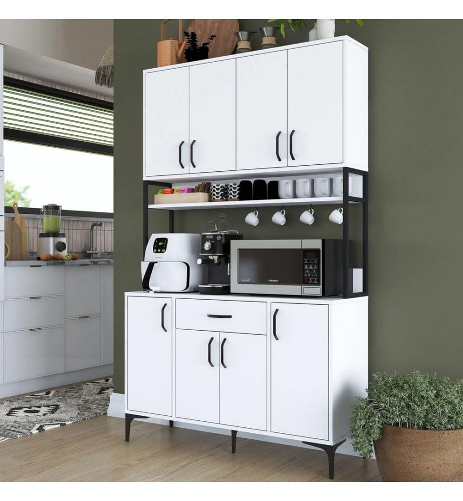 Cabinet polyvalent, blanc, mélaminé E1 Quality Chipboard