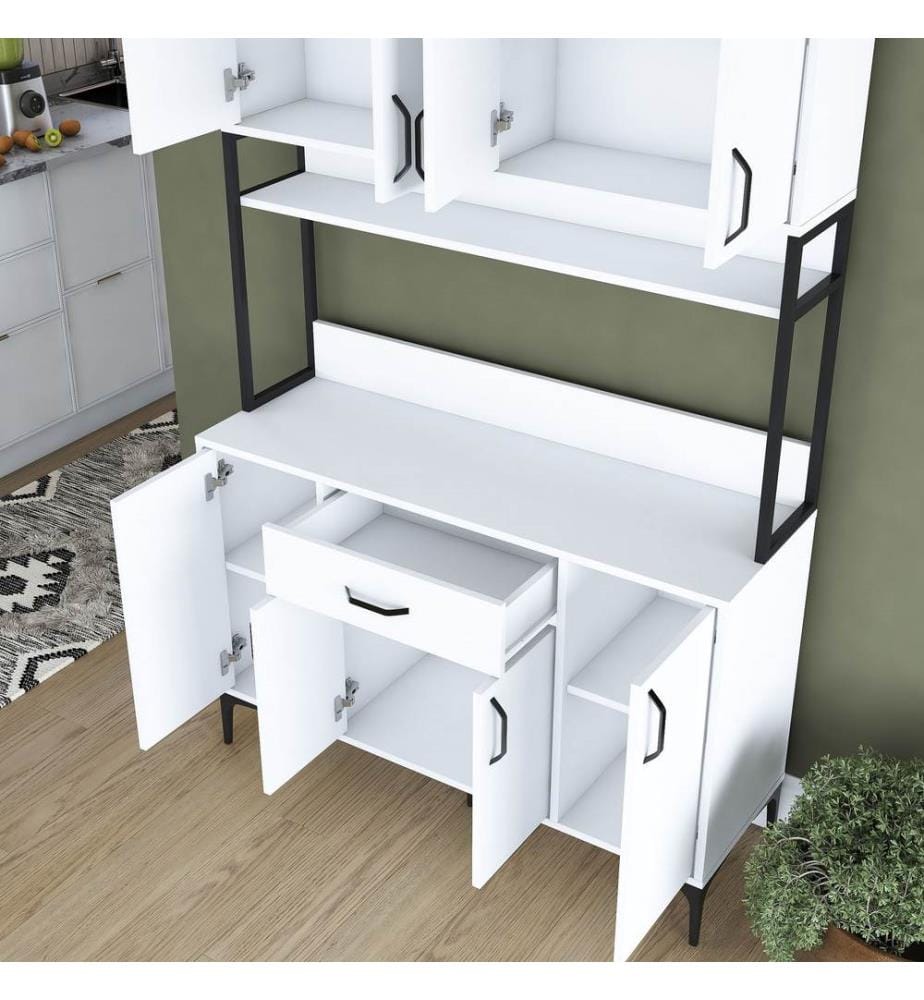 Cabinet polyvalent, blanc, mélaminé E1 Quality Chipboard