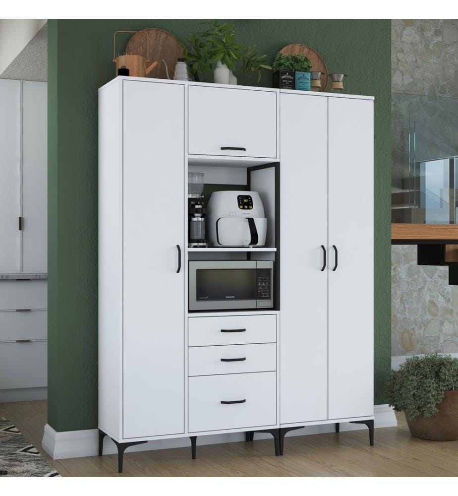 Cabinet polyvalent, blanc, mélaminé E1 Quality Chipboard