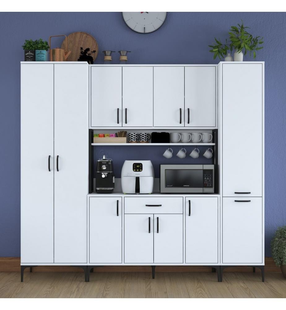 Cabinet polyvalent, blanc, mélaminé E1 Quality Chipboard
