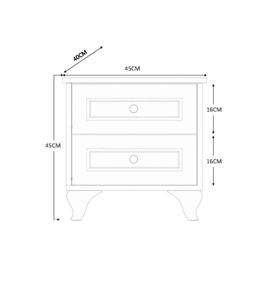 Table de nuit, blanc mat, 100 % panneau de particules de qualité E1 revêtu de mélamine