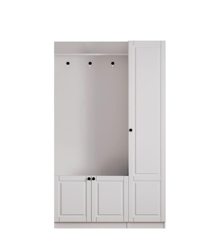 Portemanteau, blanc mat, 100 % panneau de particules de qualité E1 mélaminé