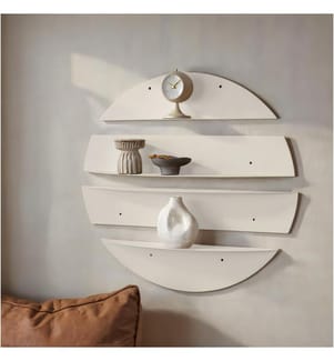 Decorative Metal Wall Shelf, Soft Beige, Frame: 100% METAL