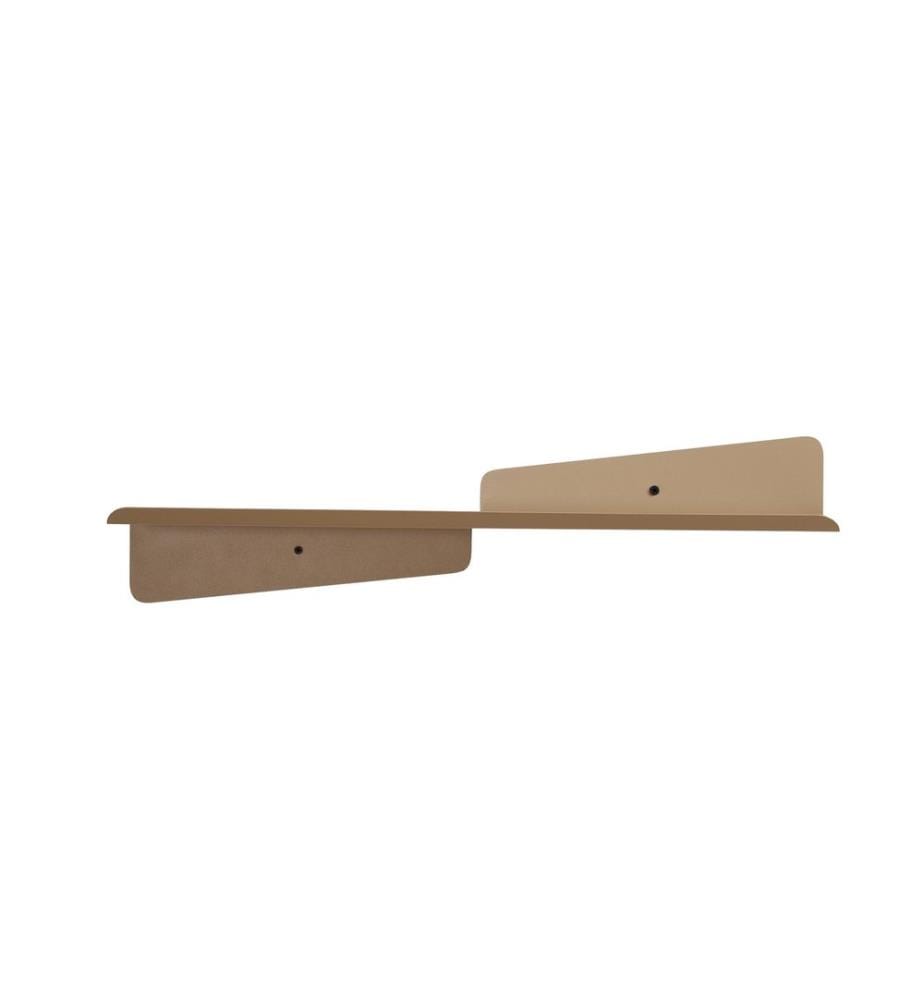 Dekoratives Wandregal aus Metall, taupe, Rahmen: 100 % Metall