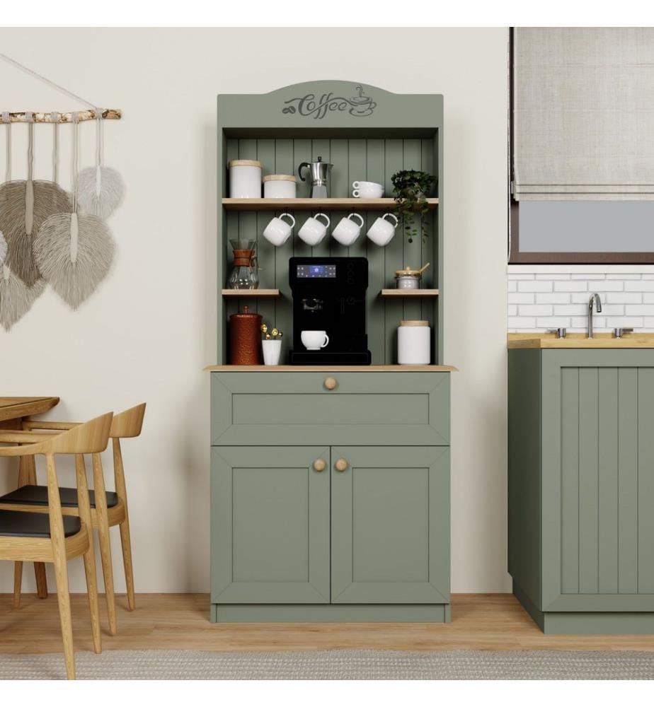 Porte-café, vert, 100 % panneau de particules mélaminé