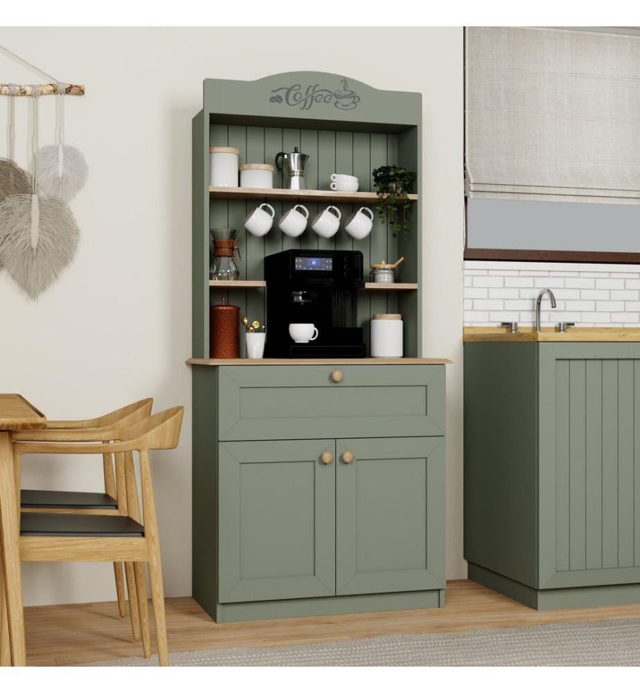 Porte-café, vert, 100 % panneau de particules mélaminé