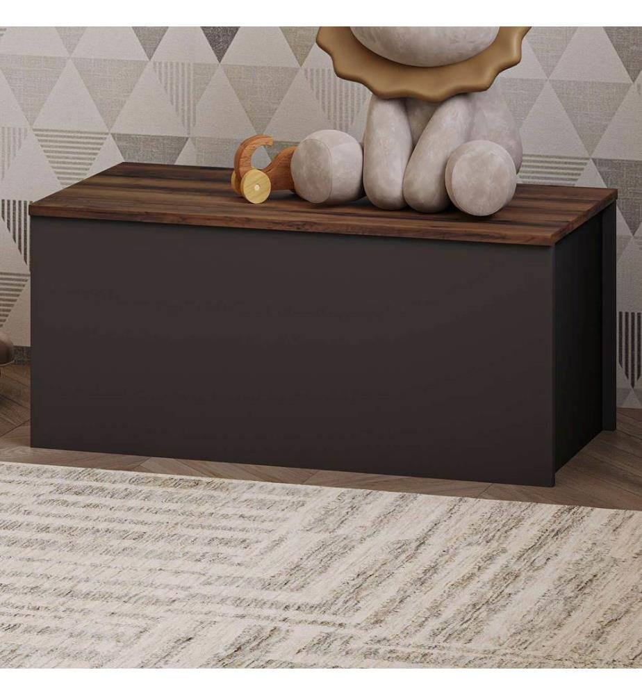 Commode, anthracite, noyer, 100 % panneau de particules mélaminé