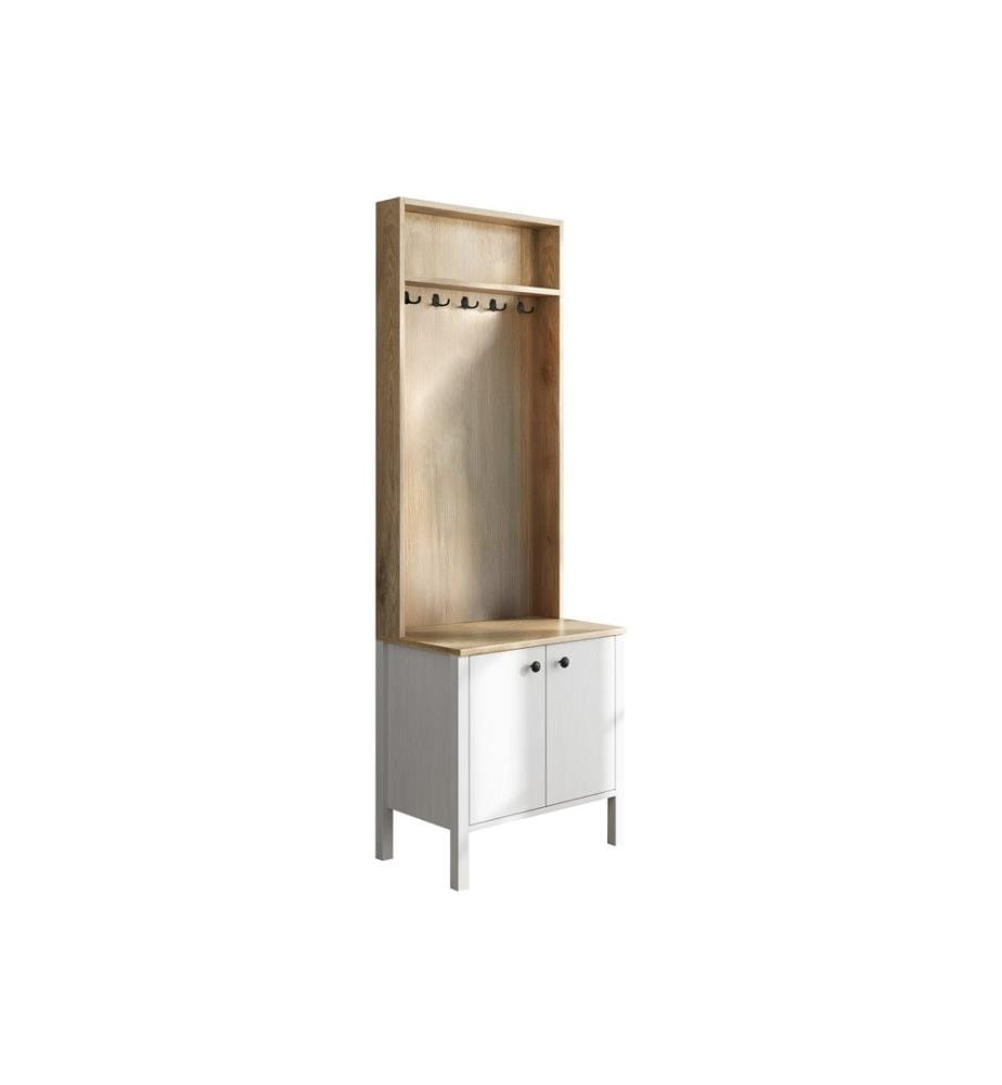 Portemanteau, bois, blanc, 100 % panneau de particules mélaminé