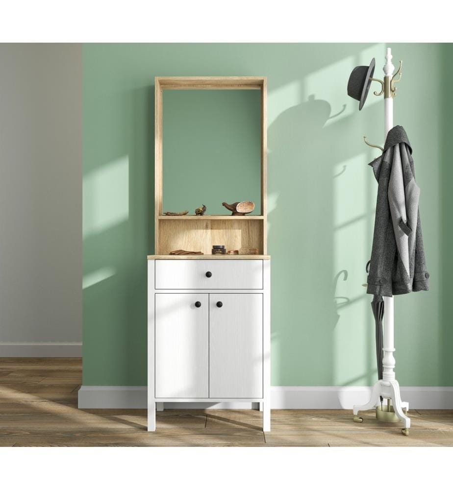 Portemanteau, bois, blanc, 100 % panneau de particules mélaminé