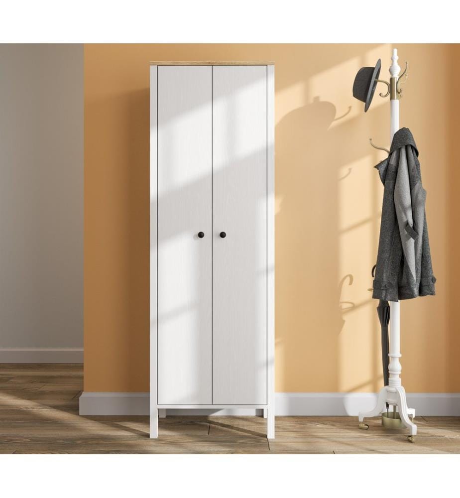 Portemanteau, bois, blanc, 100 % panneau de particules mélaminé
