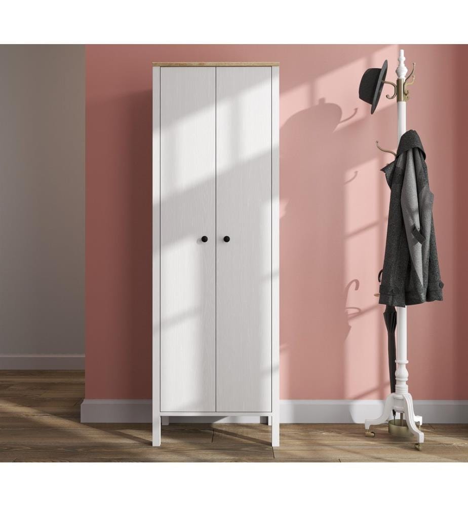 Portemanteau, bois, blanc, 100 % panneau de particules mélaminé