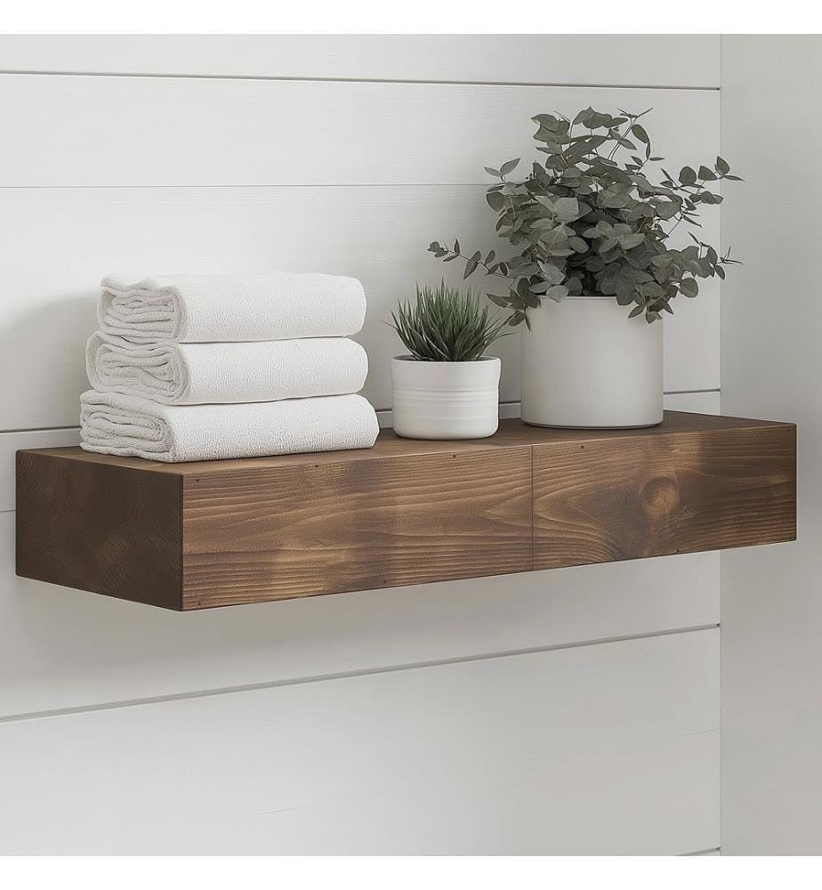 Dekoratives Wandregal aus Holz, 100 % Massivholz