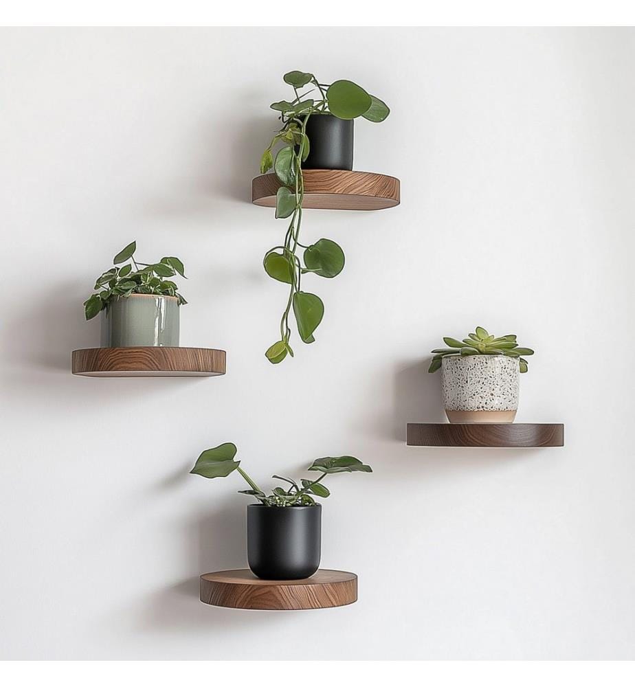 Dekoratives Wandregal aus Holz, 100 % Massivholz