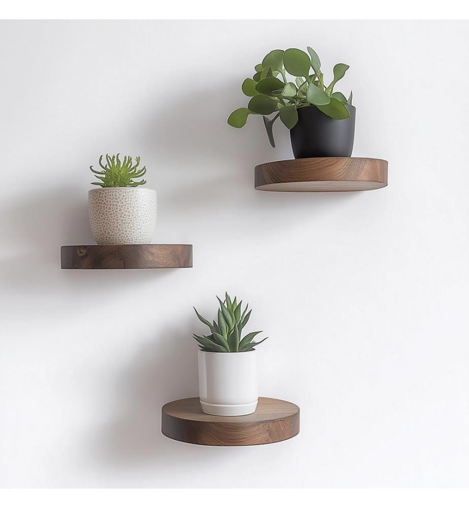Dekoratives Wandregal aus Holz, 100 % Massivholz
