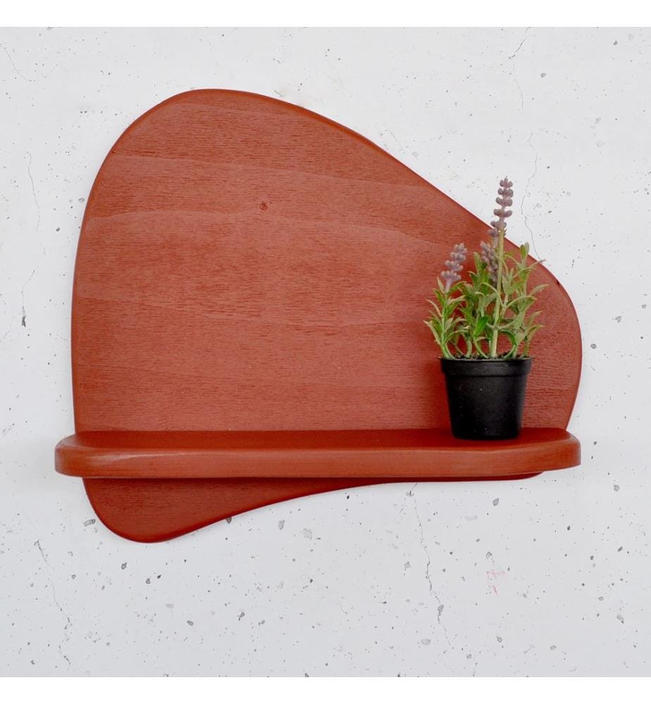 Dekoratives Wandregal aus Holz, rot, 100 % Sperrholz